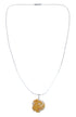 Liquid Silver Native American Oyster Shell Bead Necklace JX126754